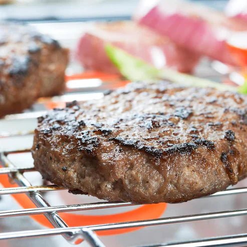 Nobel Electric Grill by My Store showing a sleek black electric grill with adjustable temperature control and grilling surface.