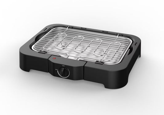 Nobel electric indoor barbecue grill by My Store with 2000W power, non-stick surface, and adjustable temperature controls.