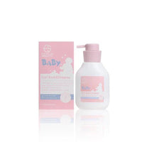 Two-in-one baby wash and shampoo bottle from My Store, gentle formula for sensitive skin, with a soft pump dispenser.