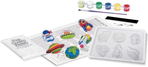Dark Mould & Paint Space Kit by My Store featuring mold, paints, and tools for creative space-themed models and crafts.