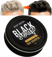 East Moon Black Soap Bar Shampoo by My Store, original formula, showing a black soap bar on a neutral background.