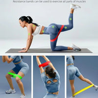 Blue exercise resistance belt from My Store, showing adjustable straps and handles for strength training and toning exercises.