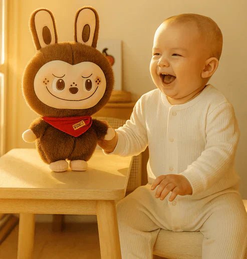 Cute Labubu bunny plush toy from My Store, soft and cuddly with floppy ears and adorable facial features.