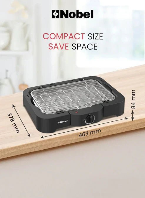 Nobel Electric Grill by My Store with non-stick cooking surface and adjustable temperature control.