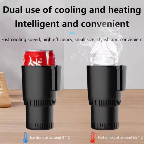 Smart Car Cup Warmer by My Store, compact device with USB connection and adjustable temperature control for vehicle use.