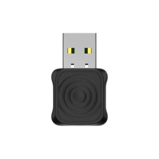 Wireless Car Play adapter by My Store shown connected to a car dashboard, enabling seamless smartphone integration.